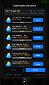 Dashboard display of K888 game latest version featuring daily rewards and missions